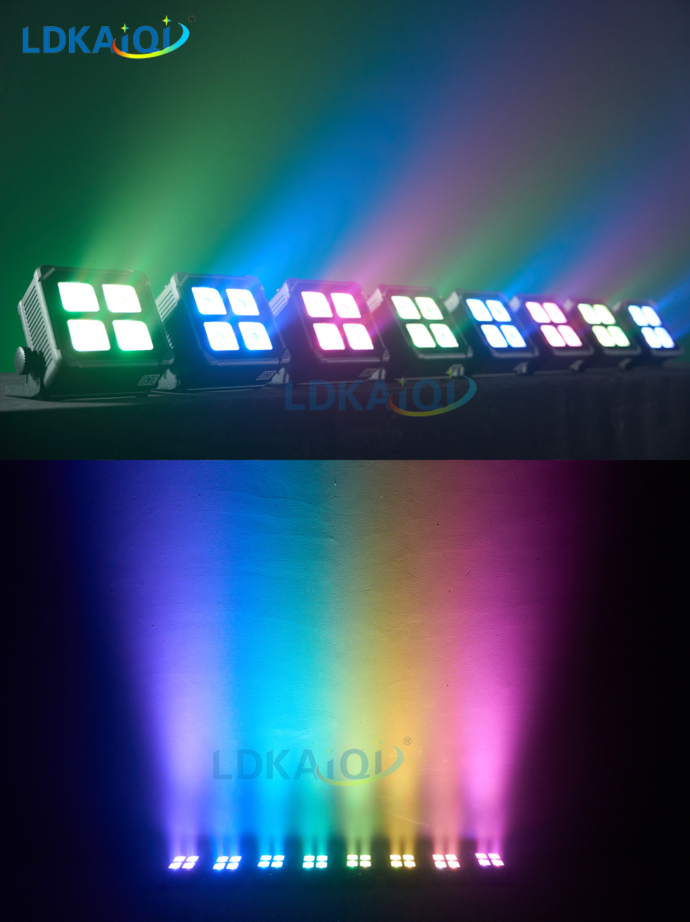 Waterproof Led Battery Wireless Uplight Par Can Light 4X28W 6in1(图1)