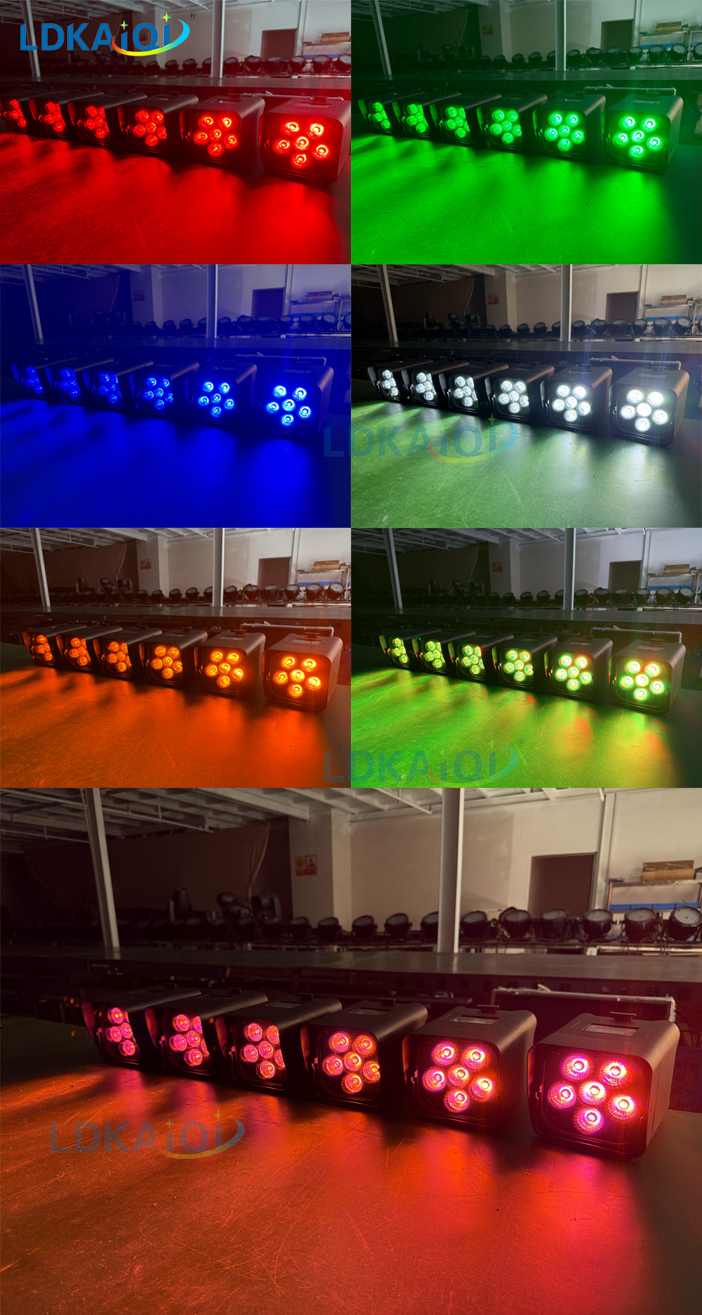 Waterproof Led Battery Wireless Uplight Par Can Light 6X18W 6in1(图1)