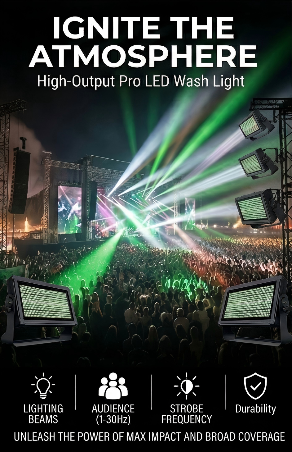 RGBW 400W LED Strobe Light IP65(图2)